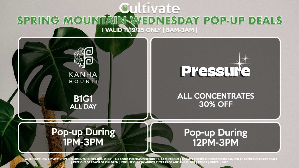 BOUNTI/KANHA (SM) B1G1 ALL DAY Pop-up During 1PM-3PM PRESSURE (SM) All Concentrates for 30% OFF Pop-up During 12PM-3PM 